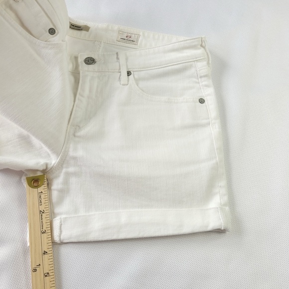 AG Adriano Goldschmied White The Hailey Ex-Boyfriend roll up Jean Shorts size 26 - Picture 13 of 13